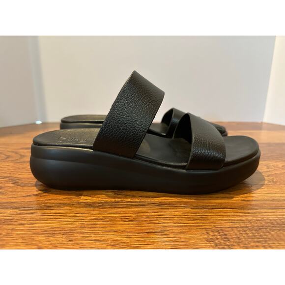 Naturalizer Genn Drift 2 Leather Slide Sandals - Size 8.5 Comfort Footwear - Picture 2 of 9